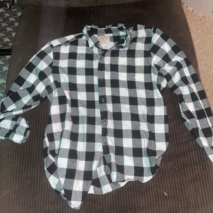 St. John’s Bay black and white “super soft” flannel.